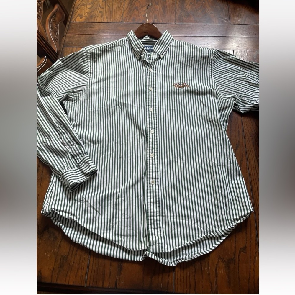 Ralph Lauren Button Down Triple Pony Shirt flaw